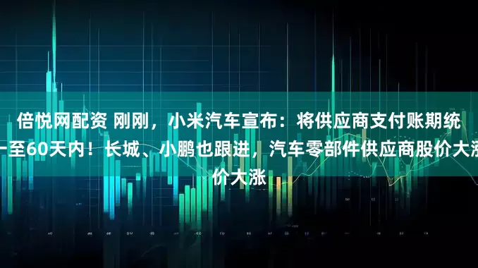 倍悦网配资 刚刚，小米汽车宣布：将供应商支付账期统一至60天内！长城、小鹏也跟进，汽车零部件供应商股价大涨