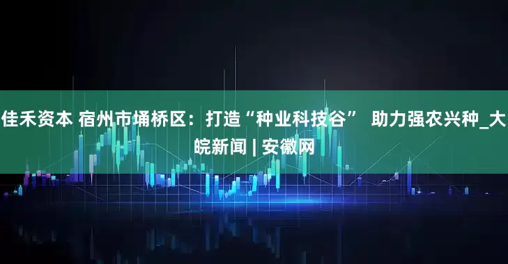 佳禾资本 宿州市埇桥区：打造“种业科技谷”  助力强农兴种_大皖新闻 | 安徽网